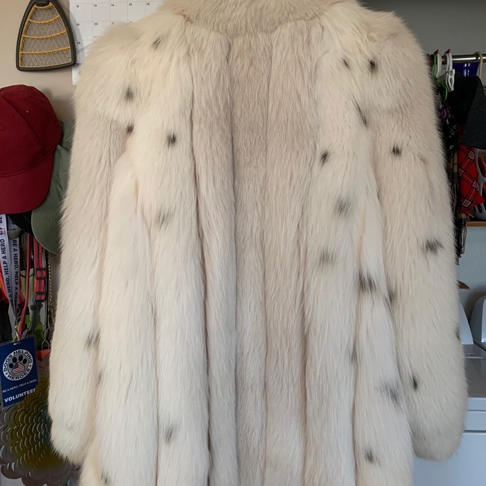 Saga fur blue fox coat